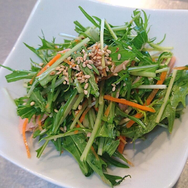 もりもり食べよう☆水菜の中華サラダ